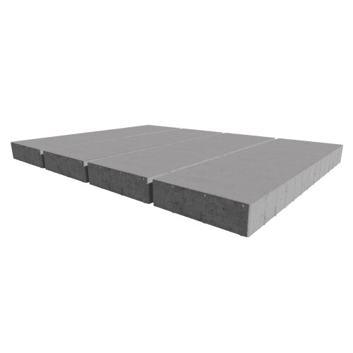 Крупноформатная плита Аликанте Серый Гладкая SteinRus 80 мм