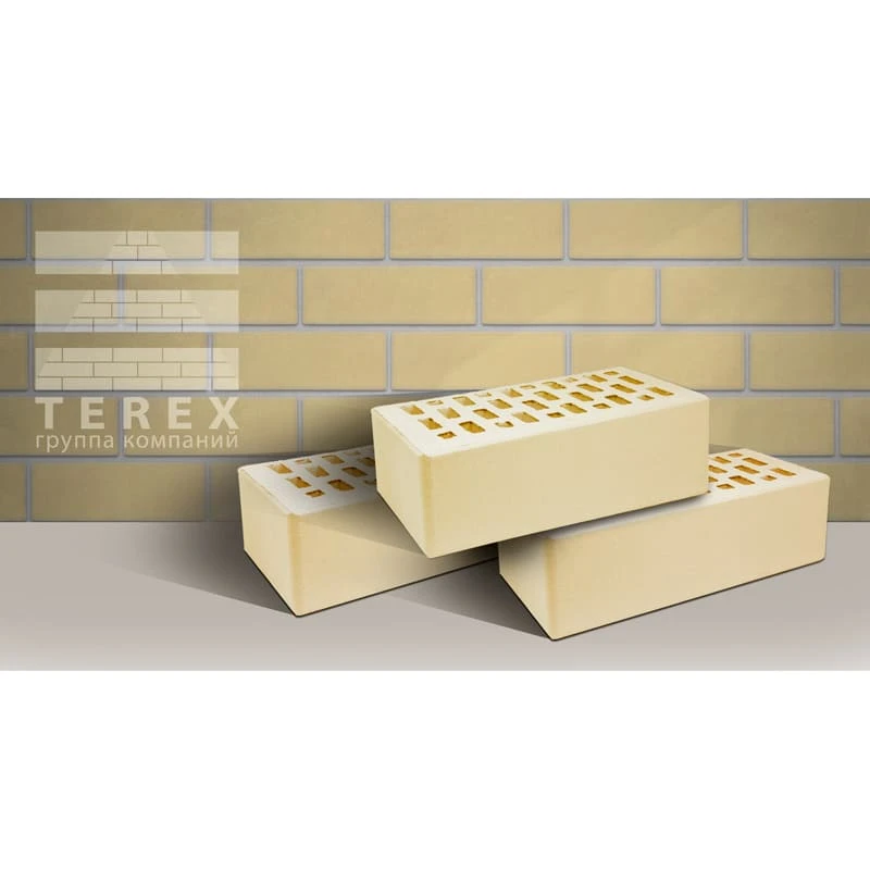 Кирпич облицовочный Слоновая кость полуторный 1.4 NF Терекс гладкий