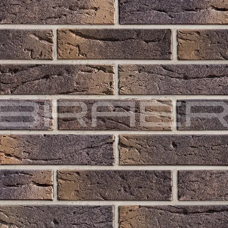 Кирпич облицовочный Браер кладка LIMITED ЭТНА одинарный 1 NF кора дуба
