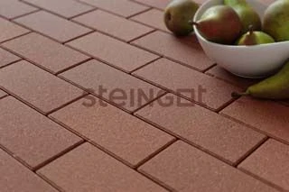 Тротуарная плитка Прямоугольник 200*100 Коричневый (верхний прокрас, минифаска) Steingot 60 мм