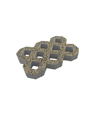 Тротуарная плитка ГАЗОННАЯ РЕШЕТКА Гранит Желтый с черным Б.1.ГР.8 Выбор 80 мм