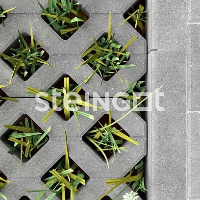 Газонная решетка Серая Steingot 100 мм