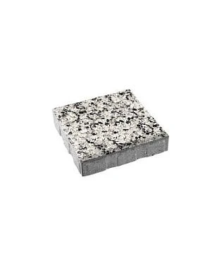 Тротуарная плитка КВАДРАТ 400х400 Стоунмикс Белый с черным Б.6.К.6 Выбор 60 мм