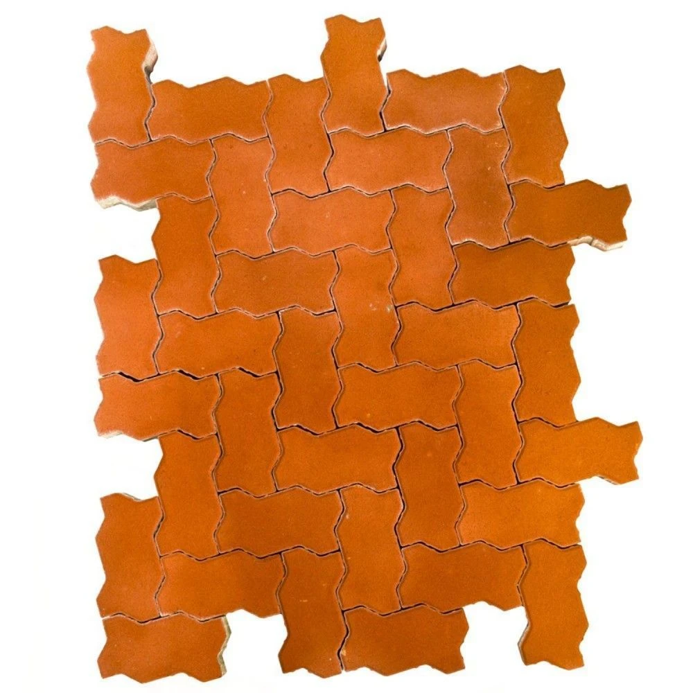 Тротуарная плитка Волна, Красный BRAER 80 мм