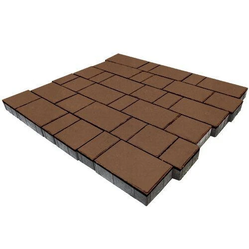 Плитка тротуарная Bergamo Бежевый Гладкая SteinRus 40 мм