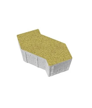 Тротуарная плитка S-ФОРМА Гранит Желтый В.3.Ф.10 Выбор 100 мм