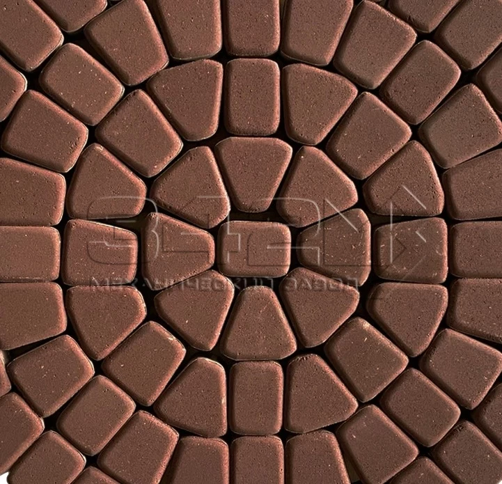 Тротуарная плитка Круговая классика 60 Темно-коричневый 342 МЗ