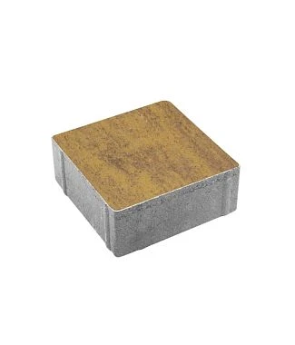 Тротуарная плитка КВАДРАТ 200х200 Листопад гладкий Янтарь Б.2.К.6 Выбор 60 мм