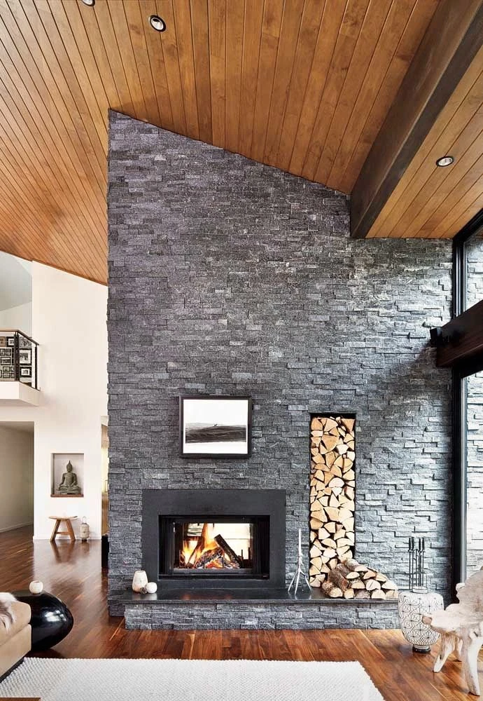 3D панель из натурального камня Кварцит Чёрный Неоклассик Pharaon