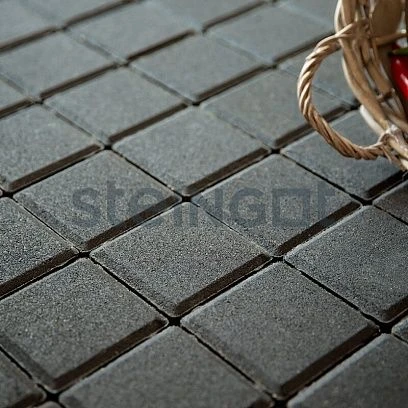 Тротуарная плитка Квадрат 100*100 Черный (верхний прокрас) Steingot 60 мм