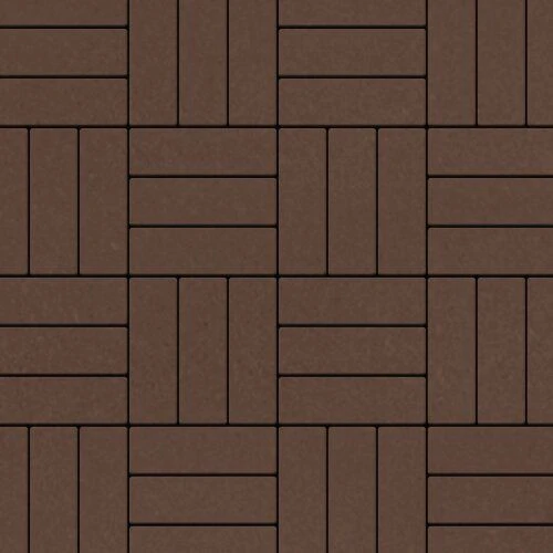 Тротуарная плитка Паркет Белый Гладкая SteinRus 60 мм