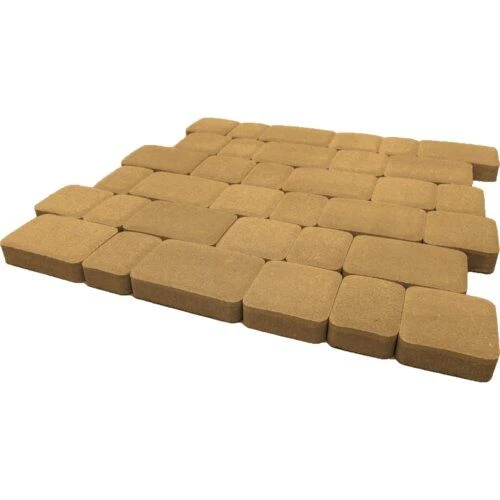 Тротуарная плитка Инсбрук Альт Песочный Гладкая SteinRus 60 мм