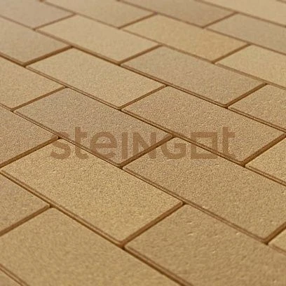 Брусчатка Прямоугольник 200*100 Желтый (верхний прокрас, минифаска) Steingot 40 мм