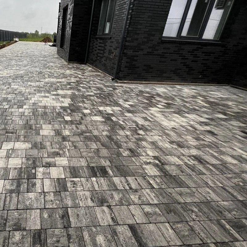 Тротуарная плитка КОЛОР МИКС №5 Антрацит НОВЫЙ ГОРОД 1НГ4Ф Нобетек 40 мм