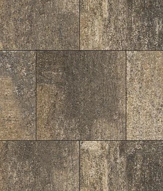 Тротуарная плитка КВАДРАТ 500х500 Листопад гладкий Клинкер Б.5.К.6 Выбор 60 мм