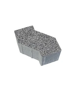 Тротуарная плитка S-ФОРМА Гранит Серый с черным В.3.Ф.10 Выбор 100 мм