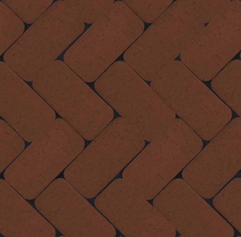 Клинкер тротуарный тёмно-красный "Эдинбург" классик R25 ЛСР