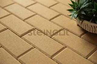 Тротуарная плитка Прямоугольник 200*100 Бежевый (верхний прокрас) Steingot 60 мм
