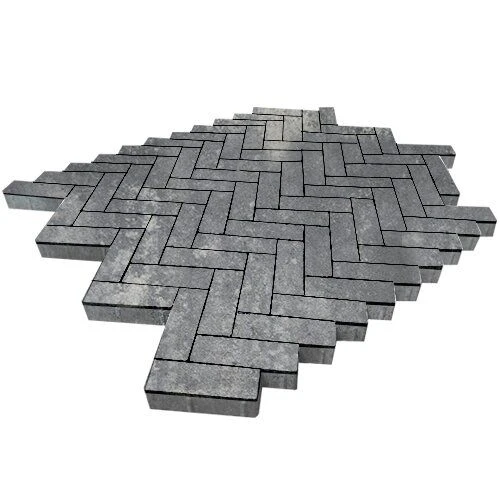 Тротуарная плитка Паркет Актау Гладкая SteinRus 60 мм