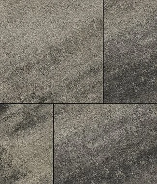 Тротуарная плитка КВАДРАТ Листопад гранит Антрацит Б.7.К.8 Выбор 80 мм