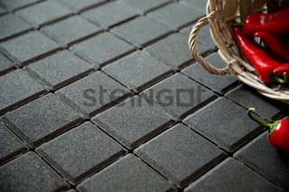 Тротуарная плитка Квадрат 100*100 Черный (верхний прокрас) Steingot 60 мм