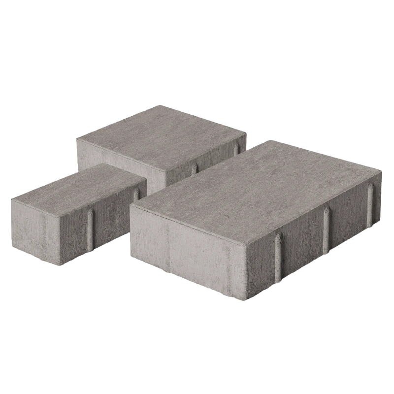 Тротуарная плитка Новый город 1НГ4Ф Серая Нобетек 40 мм