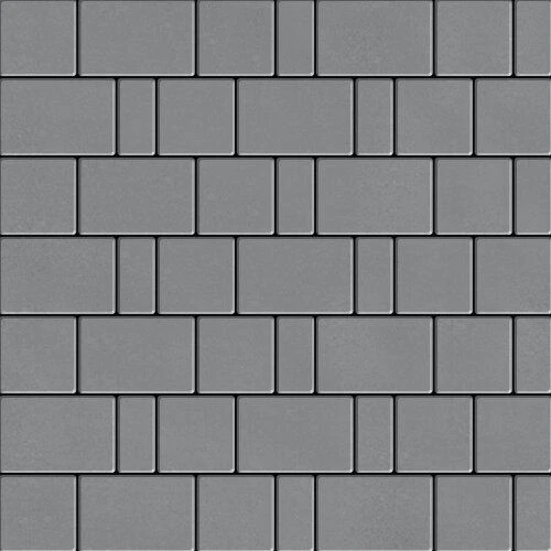 Плитка тротуарная Bergamo Серый Гладкая SteinRus 40 мм