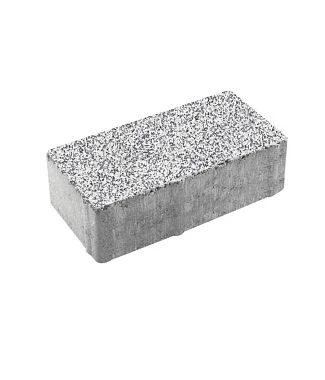 Тротуарная плитка ПРЯМОУГОЛЬНИК Стоунмикс Белый с черным Б.2.П.6 Выбор 60 мм