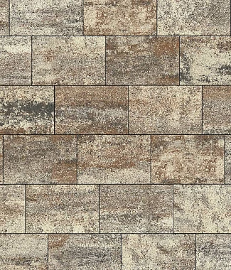 Тротуарная плитка ПРЯМОУГОЛЬНИК 750х500 Листопад гладкий Старый замок Б.14.П.8 Выбор 80 мм