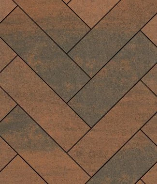 Тротуарная плитка ПРЯМОУГОЛЬНИК 600х200 Листопад гладкий Осень Б.6.П.8 Выбор 80 мм