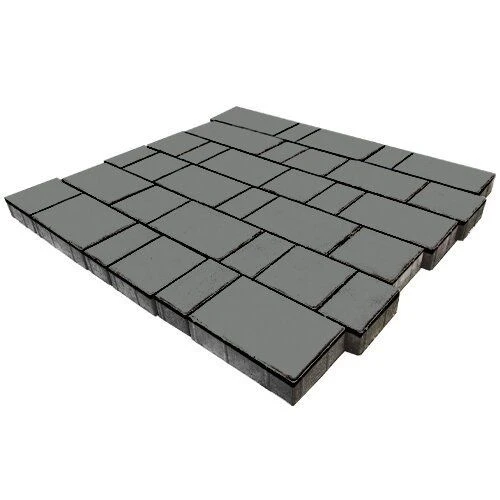 Плитка тротуарная Новый город Серый Гладкая SteinRus 40 мм