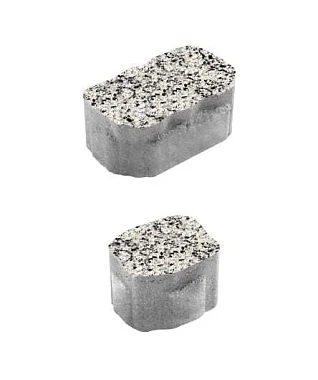 Тротуарная плитка АРЕНА Стоунмикс Бело-черный Б.1.АР.6 Выбор 60 мм