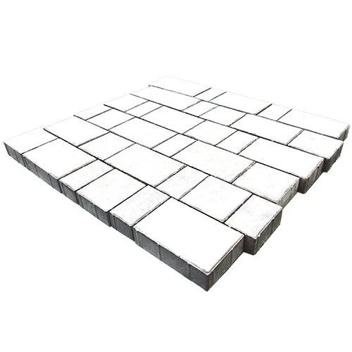 Тротуарные плиты Новый город Лион Белый Гладкая SteinRus 80 мм