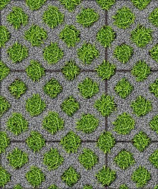 Тротуарная плитка ГАЗОННАЯ РЕШЕТКА Гранит Серый Б.1.ГР.8 Выбор 80 мм