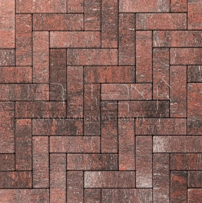 Тротуарная плитка Паркет 240x80x60мм Вулкан 342 МЗ