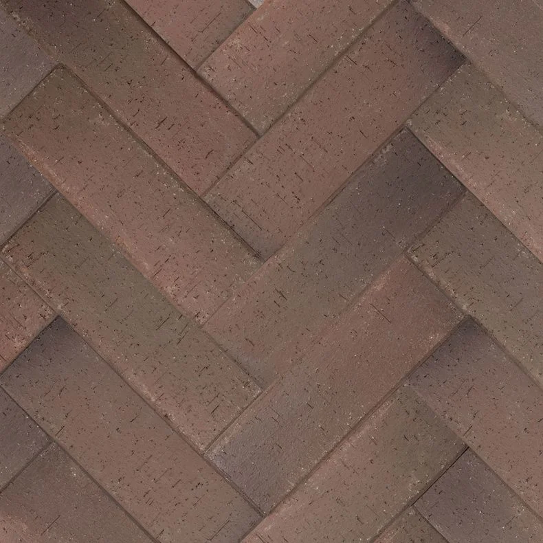 Брусчатка тёмно-красная флэш "Глазго" Лонг клинкер тротуарный ЛСР