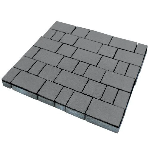 Тротуарная плитка Старый город Серый Гладкая SteinRus 60 мм