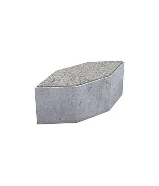 Тротуарная плитка СКОШЕННЫЙ ШЕСТИУГОЛЬНИК Гранит Белый Б.1.ШГ.6 Выбор 60 мм