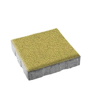 Тротуарная плитка КВАДРАТ Гранит Желтый Б.7.К.8 Выбор 80 мм