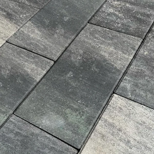 Тротуарная плитка ПРЯМОУГОЛЬНИК 4П6Ф 400*200*60 КОЛОРМИКС №3 Малахит Нобетек 60 мм