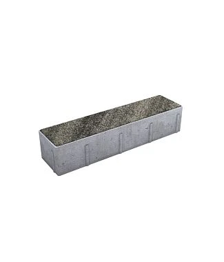 Тротуарная плитка ПРЯМОУГОЛЬНИК Листопад гранит Антрацит В.11.П.10 Выбор 100 мм