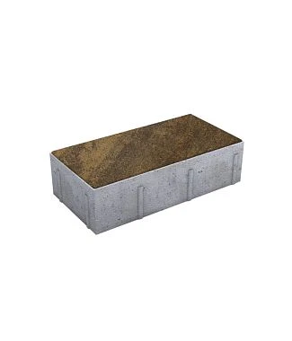 Тротуарная плитка ПРЯМОУГОЛЬНИК 300х150 Листопад гладкий Мокко Б.10.П.8 Выбор 80 мм