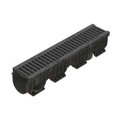 Лоток водоотводный Standartpark PolyMax Basic пластиковый с решеткой ячеистой пластиковой кл. A (к-т