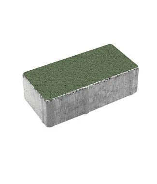 Тротуарная плитка ПРЯМОУГОЛЬНИК 200х100 Гранит Зеленый Б.2.П.6 Выбор 60 мм