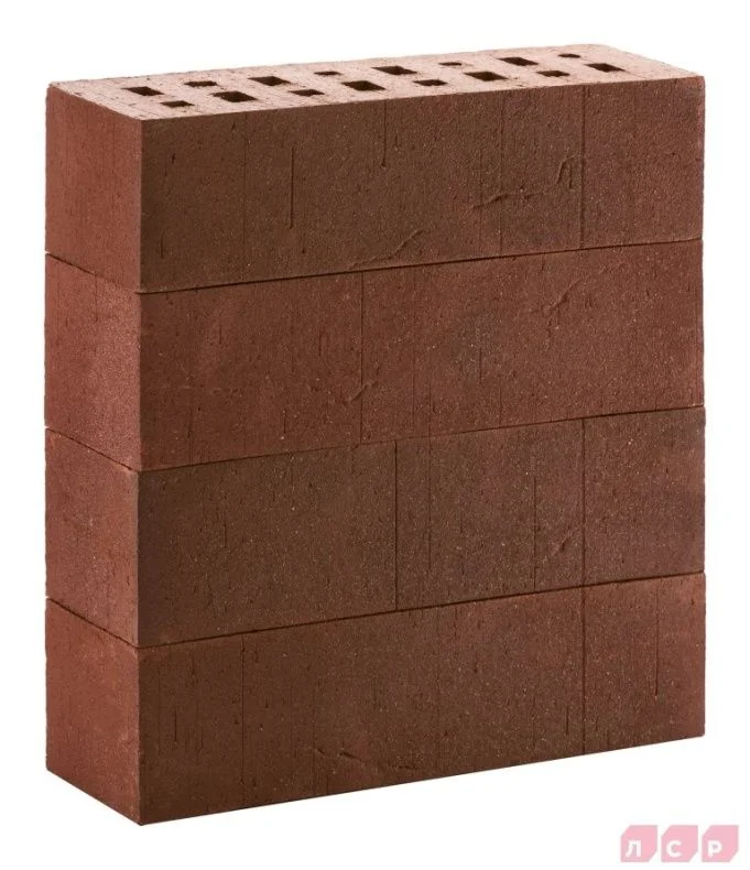 Клинкер фасадный темно-красный с бордовым песком Порту 0,71 NF винтаж ЛСР