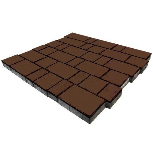 Плитка тротуарная Новый город Коричневый Гладкая SteinRus 40 мм