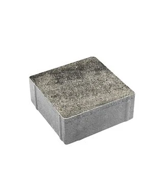 Тротуарная плитка КВАДРАТ 200х200 Листопад гладкий Антрацит Б.2.К.6 Выбор 60 мм