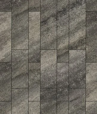 Тротуарная плитка ПАРКЕТ Листопад гранит Антрацит Б.9.Псм.8 Выбор 80 мм