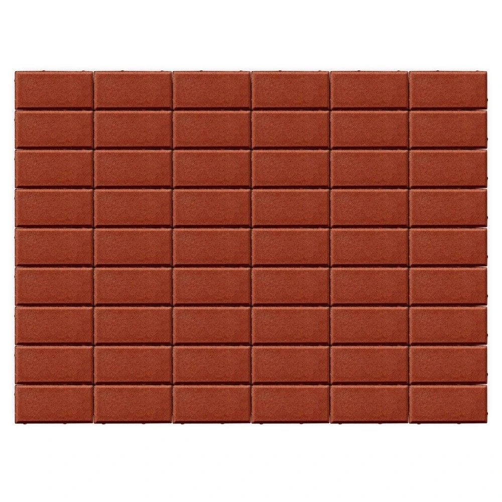 Брусчатка Прямоугольник, Красный BRAER 60 мм