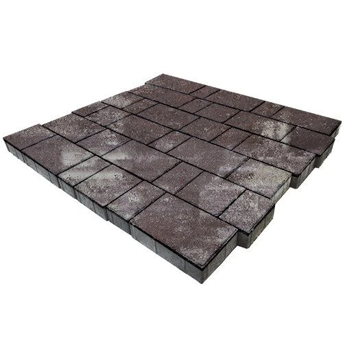 Плитка тротуарная Bergamo Браун Гладкая SteinRus 40 мм